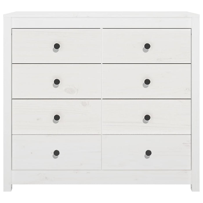 Armadietto Bianco 100x40x90 cm in Legno Massello di Pino 821770