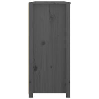 Armadietto Grigio 100x40x90 cm in Legno Massello di Pino 821771
