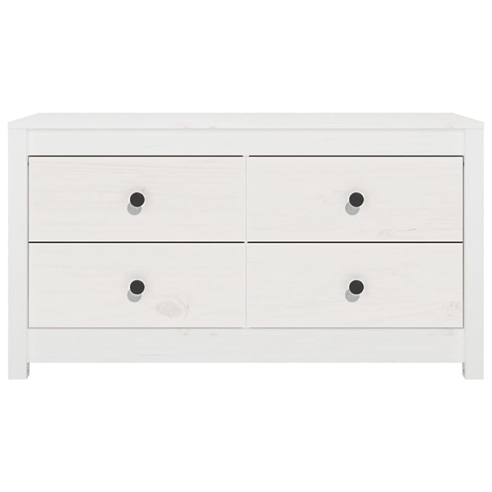 Armadietto Miele Bianca 100x40x54 cm in Legno Massello di Pino