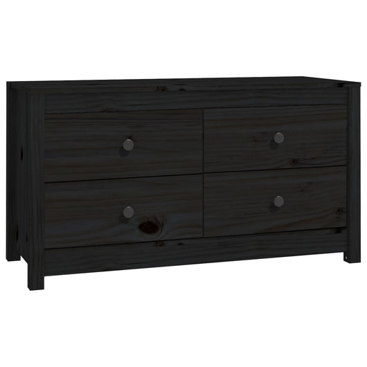 Armadietto Nero 100x40x54 cm in Legno Massello di Pino 821778