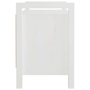 Panca da Ingresso Bianca 80x40x60 cm in Legno Massello di Pino 821780