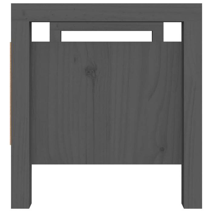 Panca da Ingresso Grigio 80x40x43 cm in Legno Massello di Pino 821786