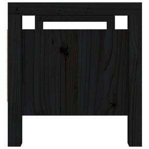Panca da Ingresso Nero 80x40x43 cm in Legno Massello di Pino 821788