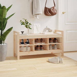 Panca da Ingresso 110x40x60 cm in Legno Massello di Pino 821789