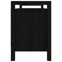 Panca da Ingresso Nero 110x40x60 cm in Legno Massello di Pino 821793