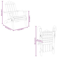 Sedie da Giardino Adirondack 2pz in Legno Massello di Acacia 3145014