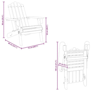 Sedie da Giardino Adirondack 2pz in Legno Massello di Acacia 3145014
