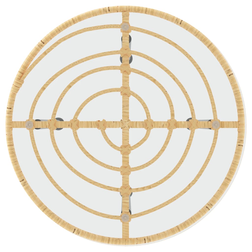 Tavolo da Pranzo Ã˜50 cm Vetro Temperato e Acciaio cod mxl 34261