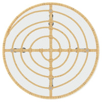 Tavolo da Pranzo Ã˜50 cm Vetro Temperato e Acciaio cod mxl 34261