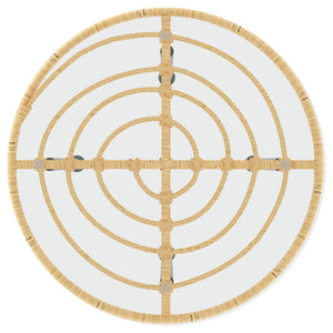 Tavolo da Pranzo Ã˜50 cm Vetro Temperato e Acciaio cod mxl 34261