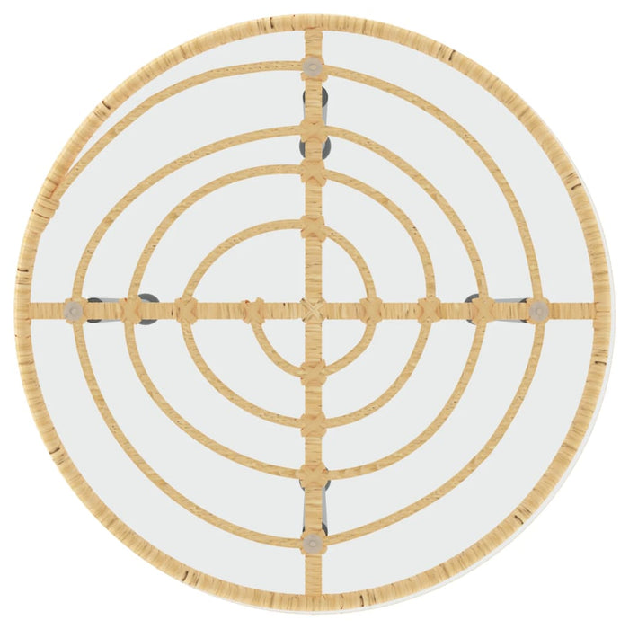 Tavolo da Pranzo Ã˜50 cm Vetro Temperato e Acciaio cod mxl 34261