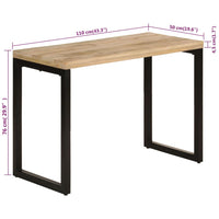 Tavolo da Pranzo 110x50x76 cm in Legno Massello di Mango 350679