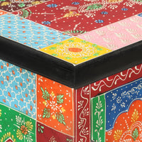 Credenza Dipinta Mano con Ante 53x30x75 cm Legno Massello Mango 350681