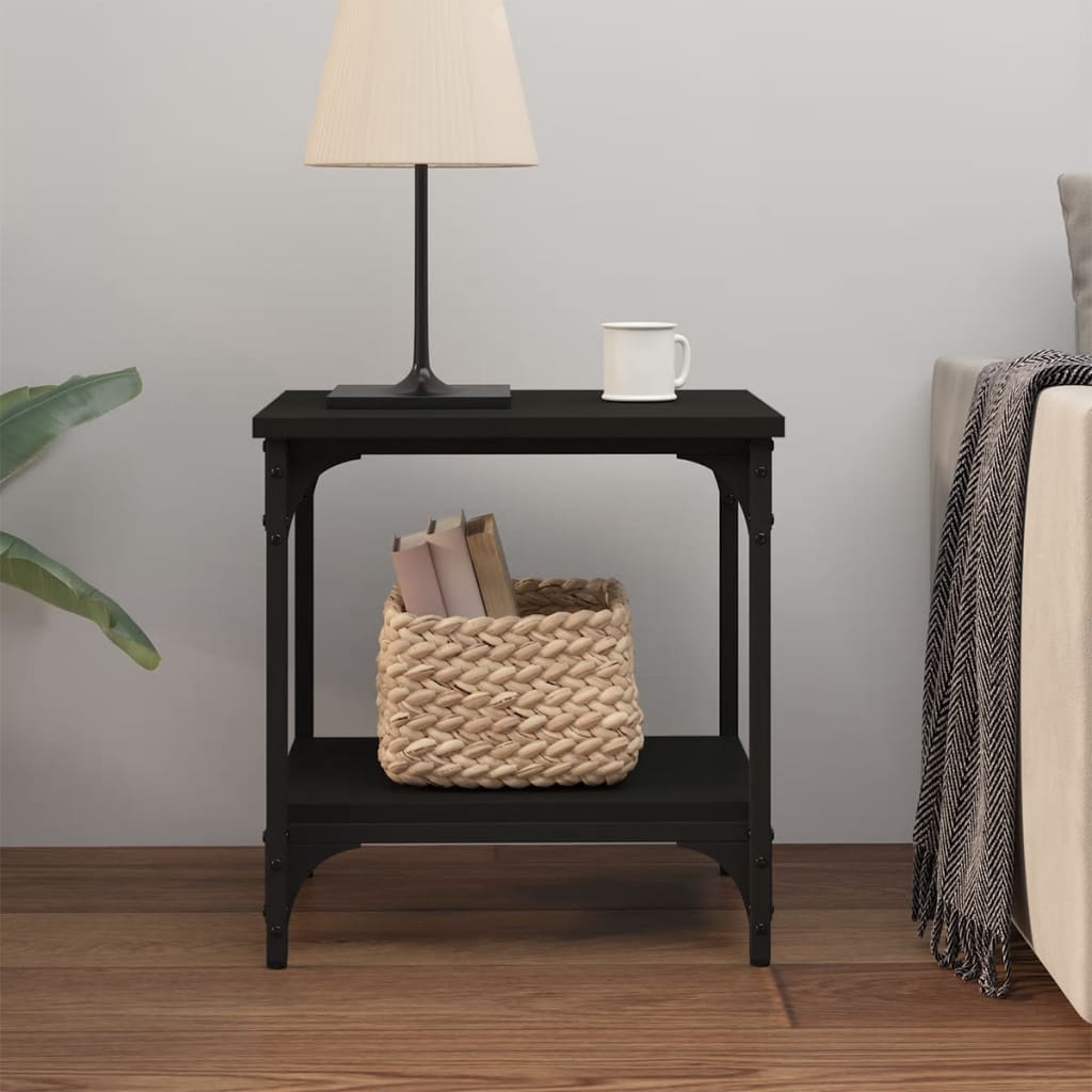 Tavolino Nero 40x30x42 cm in Legno Multistrato cod mxl 23172