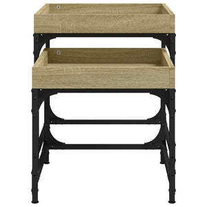 Tavolini 2 pz Rovere Sonoma in Legno Multistrato 823283
