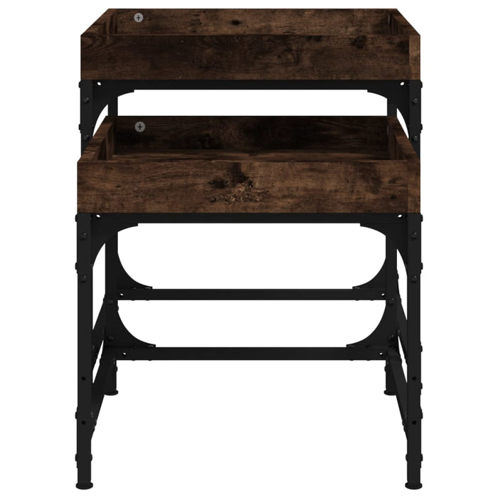 Tavolini 2 pz Rovere Fumo in Legno Multistrato cod mxl 23784