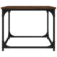 Tavolino Rovere Marrone 80x50x40cm in Legno Multistrato e Ferro cod mxl 20011