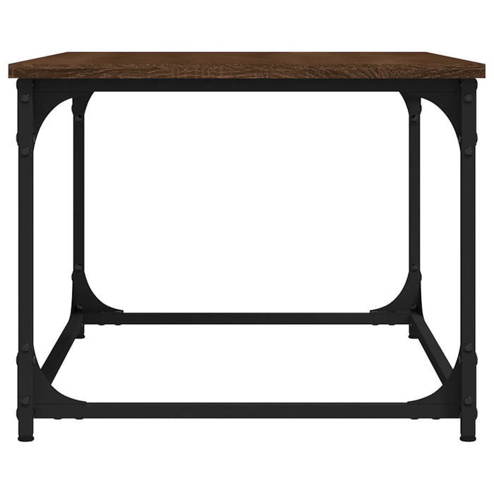 Tavolino Rovere Marrone 80x50x40cm in Legno Multistrato e Ferro cod mxl 20011