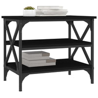 Tavolino Nero 55x38x45 cm in Legno Multistrato 823332