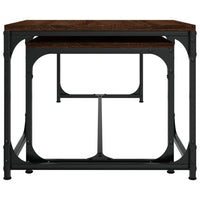 Tavolini da Salotto 2 pz Rovere Marrone in Legno Multistrato 823341