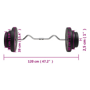 Bilanciere Curvo con Dischi 60 kg cod mxl 65709