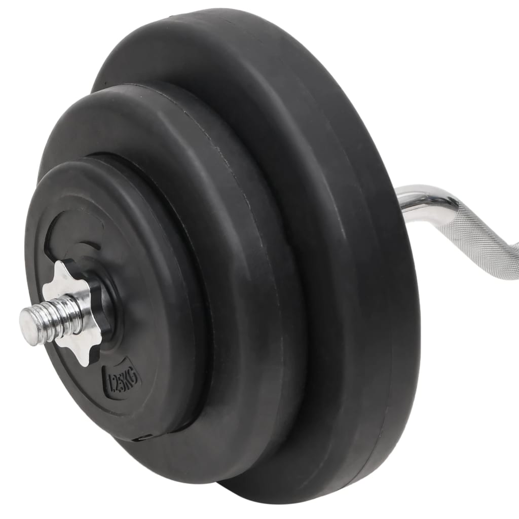 Set Bilanciere Curl e Manubri con Dischi 60 kg 3145026