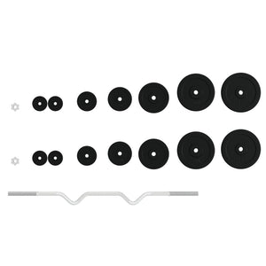 Set Bilanciere con Dischi 60 kg in Ghisa e Acciaio Cromato 3145036