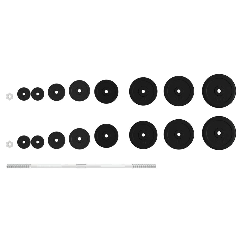 Set Bilanciere con Dischi 90 kg in Ghisa 3145038