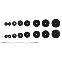 Set Bilanciere con Dischi 90 kg in Ghisa e Acciaio Cromato 3145039