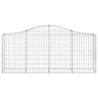 Cesti Gabbioni ad Arco 2 pz 200x30x80/100 cm Ferro Zincato