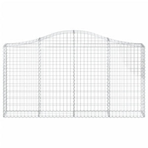 Cesti Gabbioni ad Arco 10 pz 200x30x100/120 cm Ferro Zincato 3145438