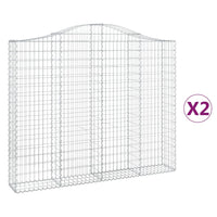 Cesti Gabbioni ad Arco 2 pz 200x30x160/180 cm Ferro Zincato 3145493