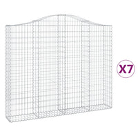 Cesti Gabbioni ad Arco 7 pz 200x30x160/180 cm Ferro Zincato 3145498