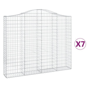 Cesti Gabbioni ad Arco 7 pz 200x30x160/180 cm Ferro Zincato 3145498