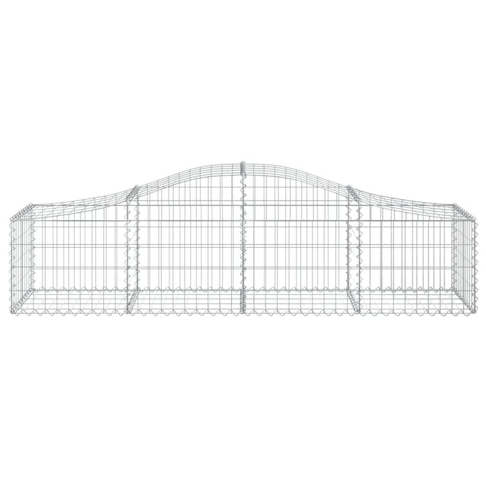 Cesti Gabbioni ad Arco 9 pz 200x50x40/60 cm Ferro Zincato 3145584