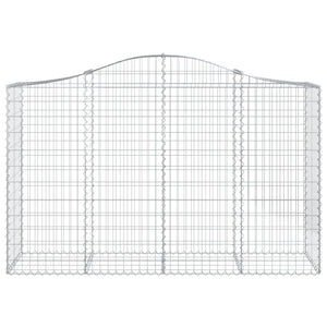 Cesti Gabbioni ad Arco 8 pz 200x50x120/140 cm Ferro Zincato 3145667