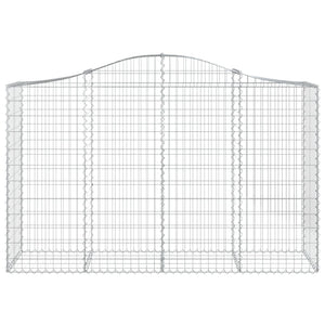 Cesti Gabbioni ad Arco 15 pz 200x50x120/140 cm Ferro Zincato 3145674