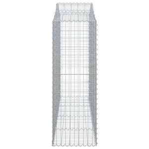 Cesti Gabbioni ad Arco 3 pz 200x50x140/160 cm Ferro Zincato