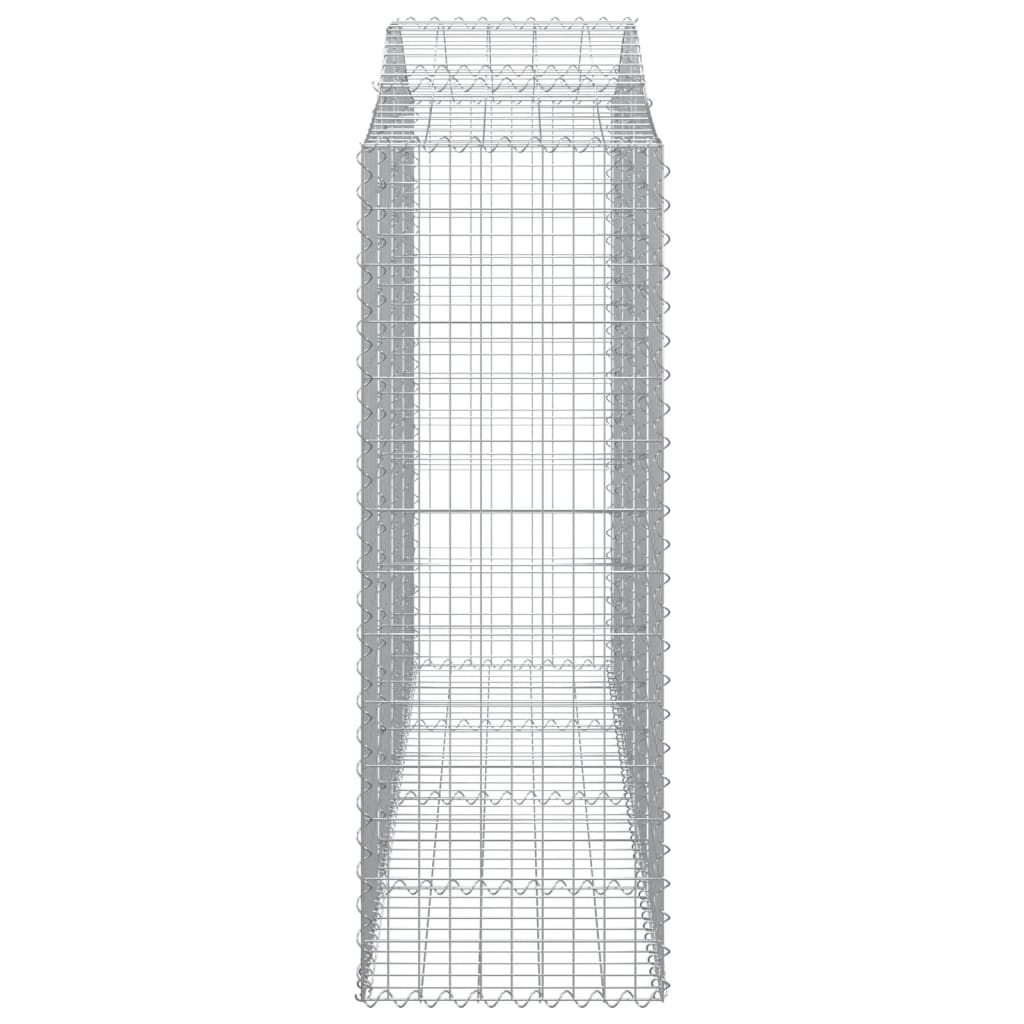 Cesti Gabbioni ad Arco 20 pz 200x50x140/160 cm Ferro Zincato