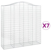 Cesti Gabbioni ad Arco 7 pz 200x50x200/220 cm Ferro Zincato 3145750