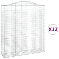 Cesti Gabbioni ad Arco 12 pz 200x50x220/240 cm Ferro Zincato 3145776