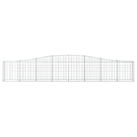 Cesti Gabbioni ad Arco 2 pz 400x30x60/80 cm Ferro Zincato