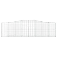 Cesti Gabbioni ad Arco 4 pz 400x30x100/120 cm Ferro Zincato 3145828