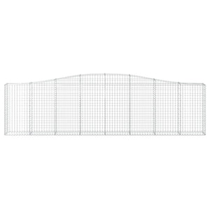 Cesti Gabbioni ad Arco 8 pz 400x30x100/120 cm Ferro Zincato 3145832