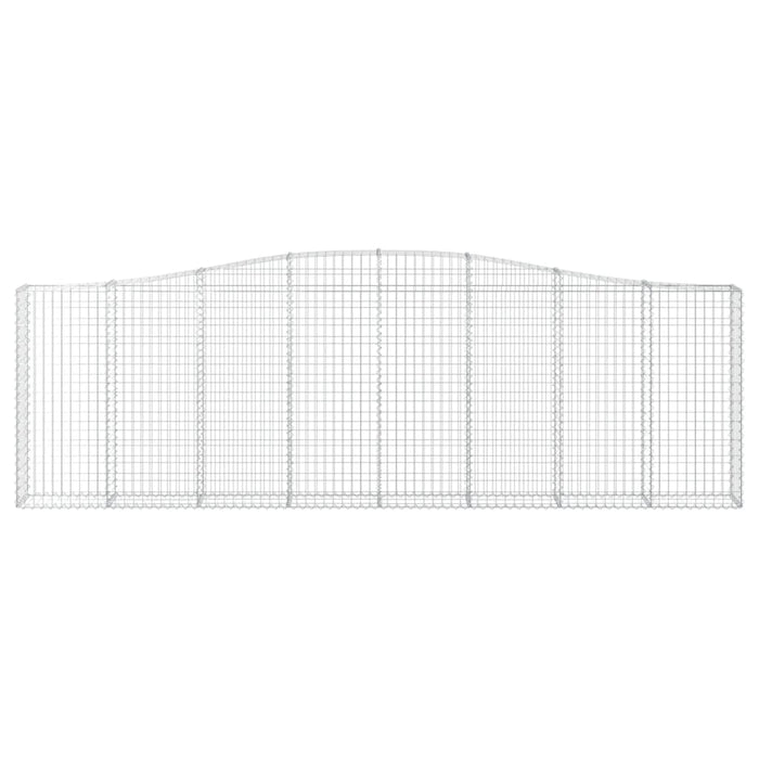 Cesti Gabbioni ad Arco 10 pz 400x30x120/140 cm Ferro Zincato 3145847