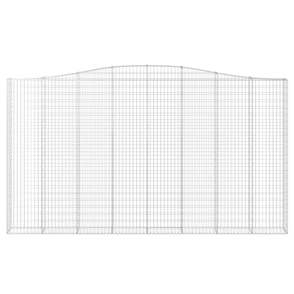 Cesti Gabbioni ad Arco 2 pz 400x30x220/240 cm Ferro Zincato 3145904