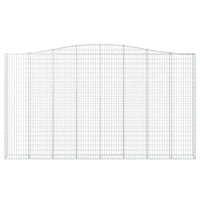 Cesti Gabbioni ad Arco 2 pz 400x30x220/240 cm Ferro Zincato 3145904