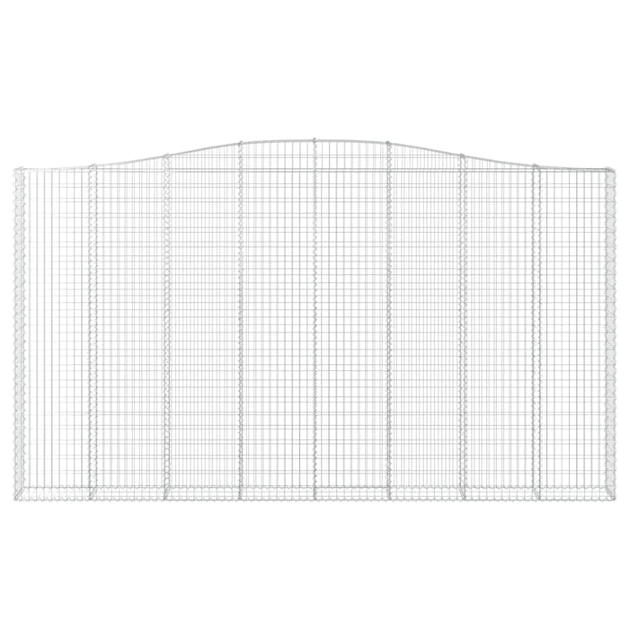 Cesti Gabbioni ad Arco 2 pz 400x30x220/240 cm Ferro Zincato 3145904