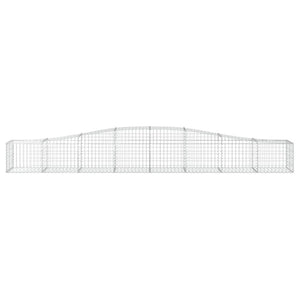 Cesti Gabbioni ad Arco 2 pz 400x50x40/60 cm Ferro Zincato 3145917