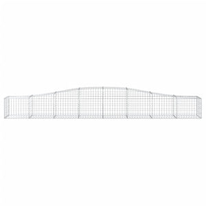 Cesti Gabbioni ad Arco 4 pz 400x50x40/60 cm Ferro Zincato 3145919